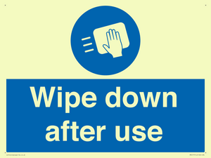 Wipe down after use